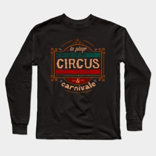 Circus vintage retro carnivale la plage Long Sleeve T-Shirt